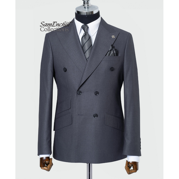 SAMENCHILL GRAY 2-PIECE DOUBLE-BREASTED SUIT