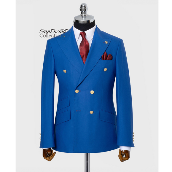 SAMENCHILL BLUE 2-PIECE DOUBLE BREASTED SUIT