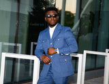 SAFARI BLUE TWO-PIECE SUIT