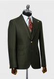 SAMENCHILL GREEN 3-PIECE SUIT-GOLD BUTTON