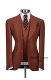 BOLDMAN BROWN THREE-PIECE SUIT