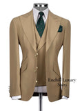 PRESTIGE TAN THREE-PIECE SUIT