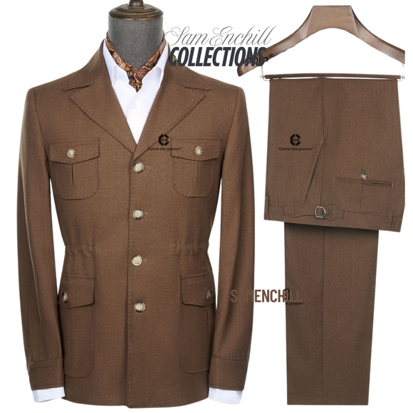 SAFARI BROWN TWO-PIECE SUIT