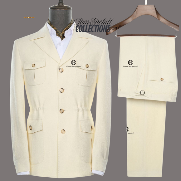 SAFARI OFF-WHITE TWO- PIECE SUIT