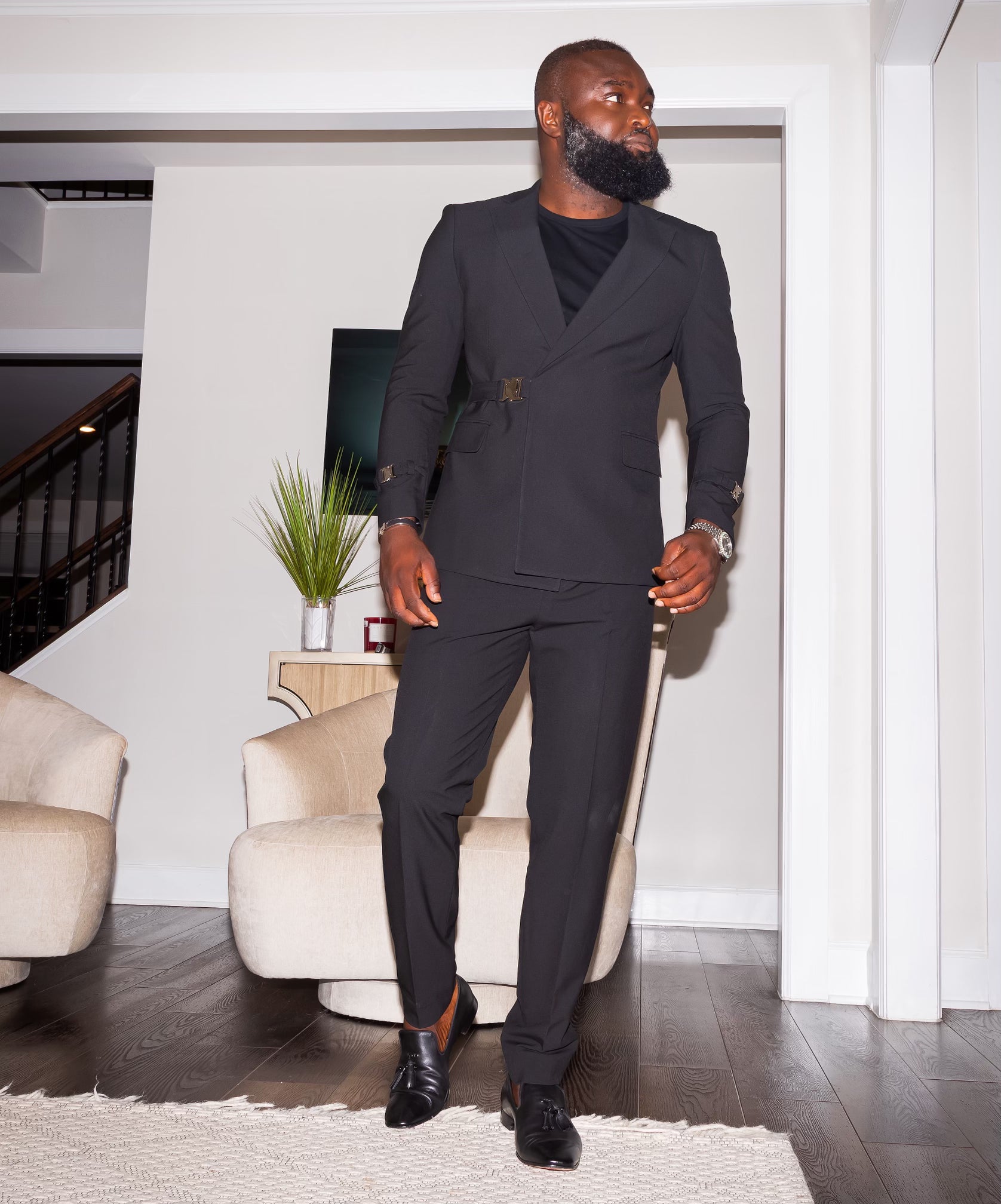 KENNY MEN S DESIGNER SLIM FIT BLACK SUIT SamEnchill Collections