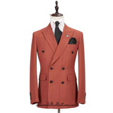 MODERN BURGUNDY 2-PIECE DOUBLE-BREASTED SUIT