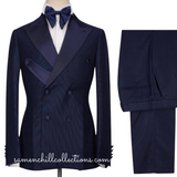 MODERN MAN NAVY BLUE DOUBLE- BREASTED SUIT