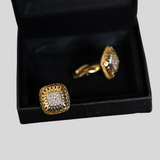 Crystal stone with Gold Embedded Cufflinks
