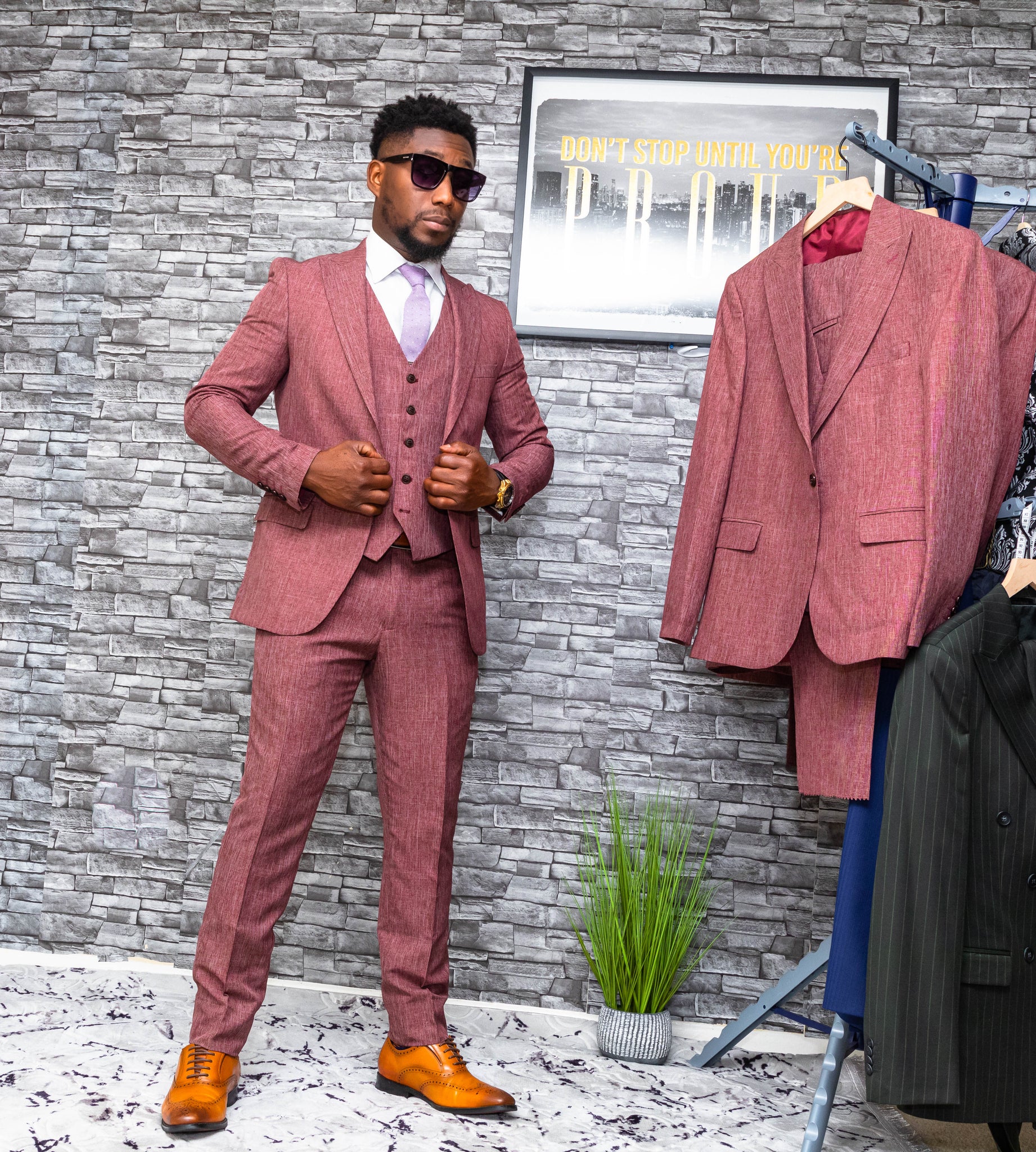 Premium Tailored Light Brown Three Piece Suit for Men – VARDO