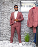 VESCOVO LIGHT PINK MENS 3-PIECE SUIT