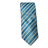 Classic Royal Blue and White Stripe Tie Set